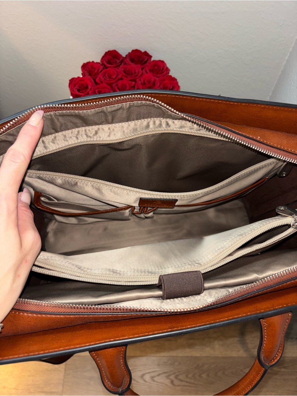 BOSTANTEN Genuine Leather Large Capacity Work Briefcase NWOT - Picture 8 of 15